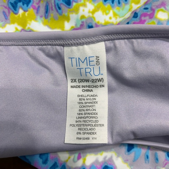 Time and Tru Wave Print Bikini Bottom - Picture 10 of 10